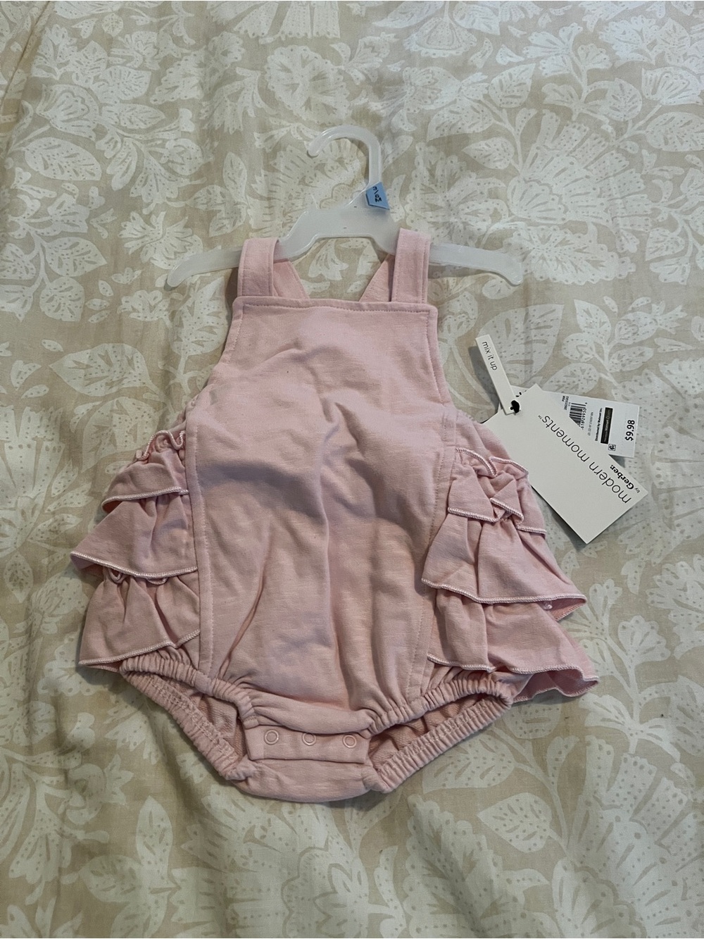 Gerber Pink Ruffle Baby One-Piece Romper